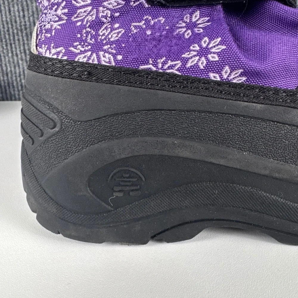 Kamik Snowtale Kids Purple Snowflake Waterproof Winter‎ Boots Size 4 NF4374N SU